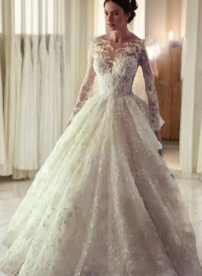 Ball Gown Long Sleeves 2025 Lace wedding Dresses